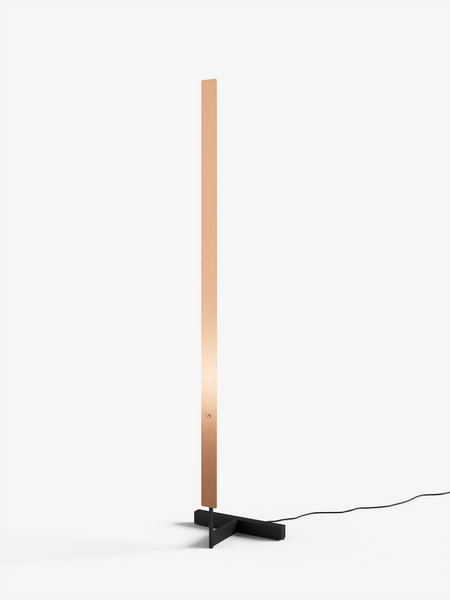 F model 165cm børstet kobber Vloerlamp