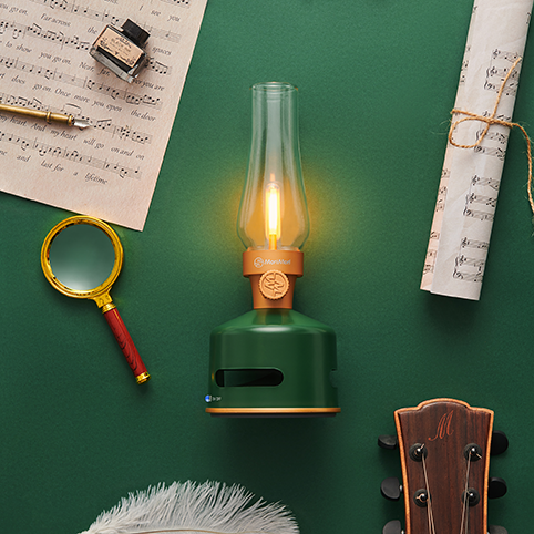 Led lantern speaker o. grøn/original green draagbaar